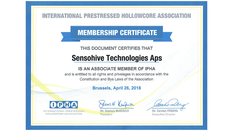 IPHA member certificate