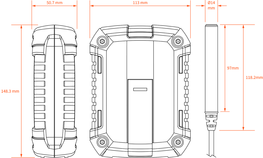 Technical Drawing of Gaia 220 and CMP5000
