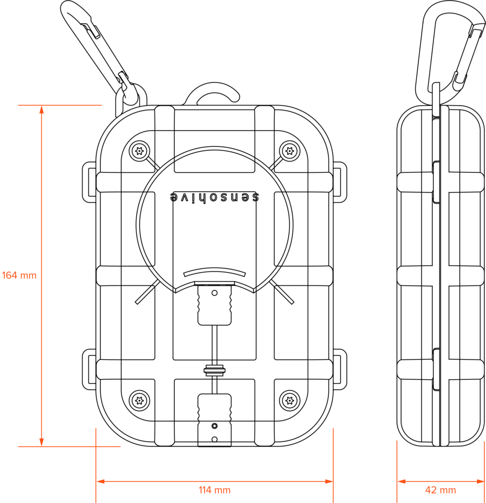 Technical Drawing of Orbit K in Tough Box