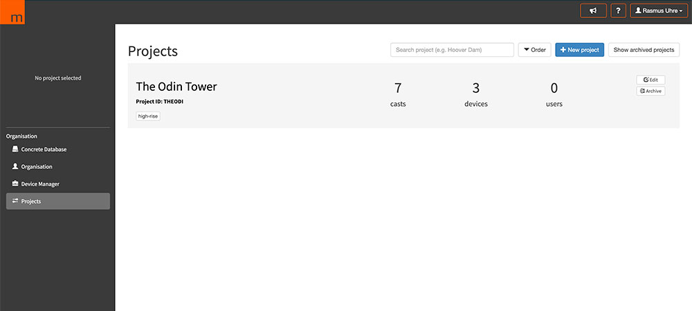 Project page of Maturix In-situ web portal
