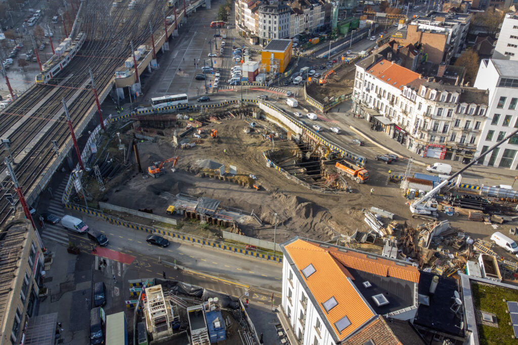 Construction site in a city